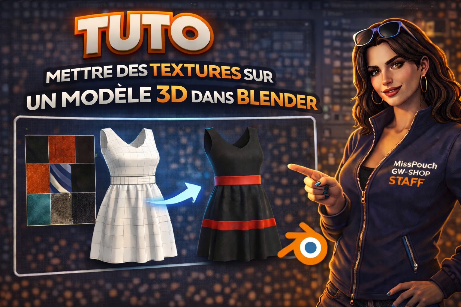Mettre des textures sur un modèle 3D dans Blender